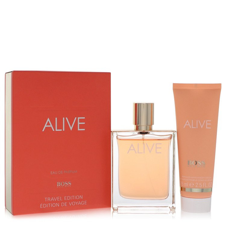 Boss Alive by Hugo Boss Gift Set - 2.7 oz Eau De Parfum Spray + 2.5 oz Hand and Body Lotion
