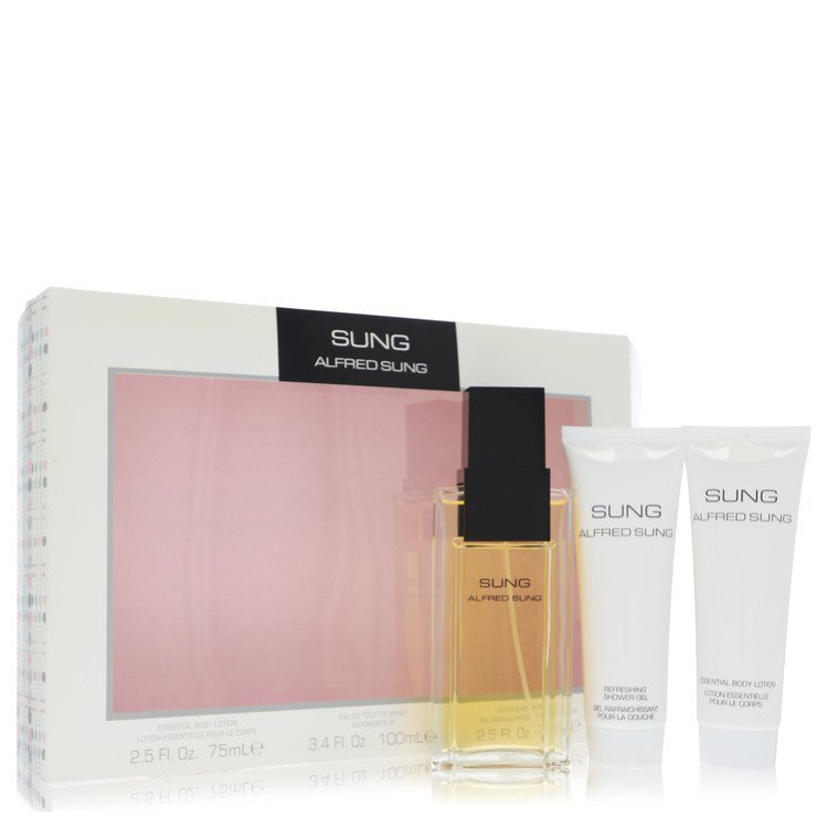 Alfred Sung by Alfred Sung Gift Set - 3.4 oz Eau De Toilette Spray + 2.5 oz Body Lotion + 2.5 oz Shower Gel