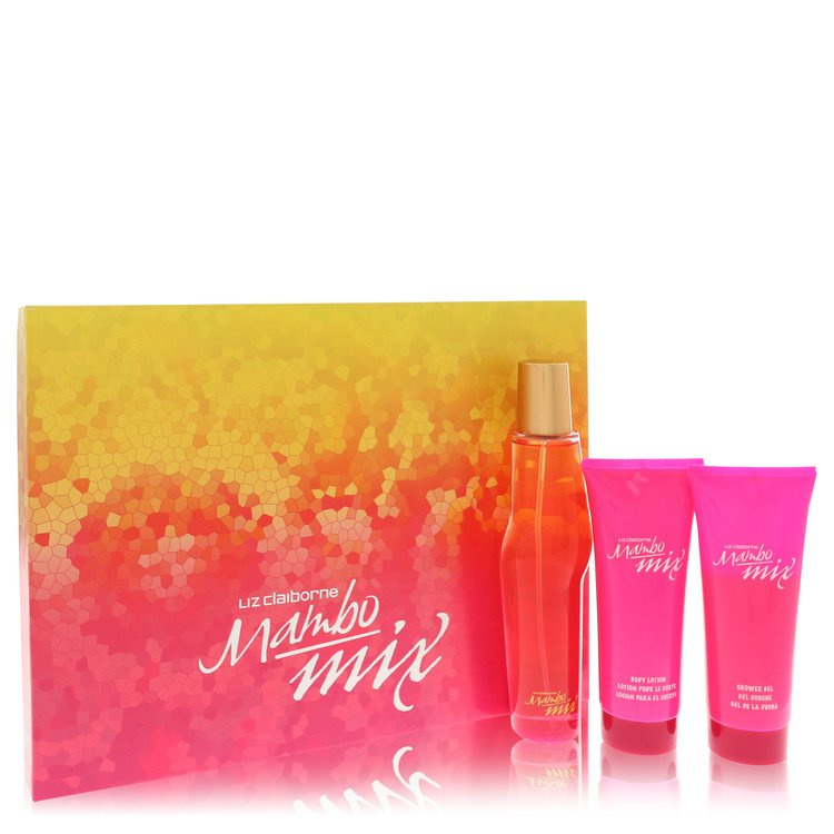 Mambo Mix by Liz Claiborne Gift Set - 3.4 oz Eau De Parfum Spray + 3.4 oz Body Lotion + 3.4 oz Shower Gel