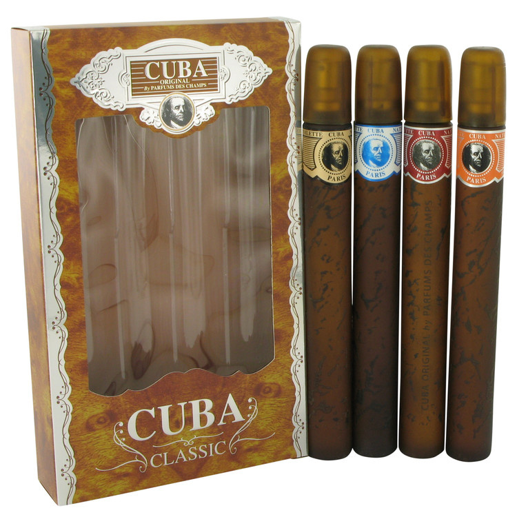 Cuba Blue by Fragluxe Gift Set - Cuba Variety Set includes All Four 1.15 oz Sprays