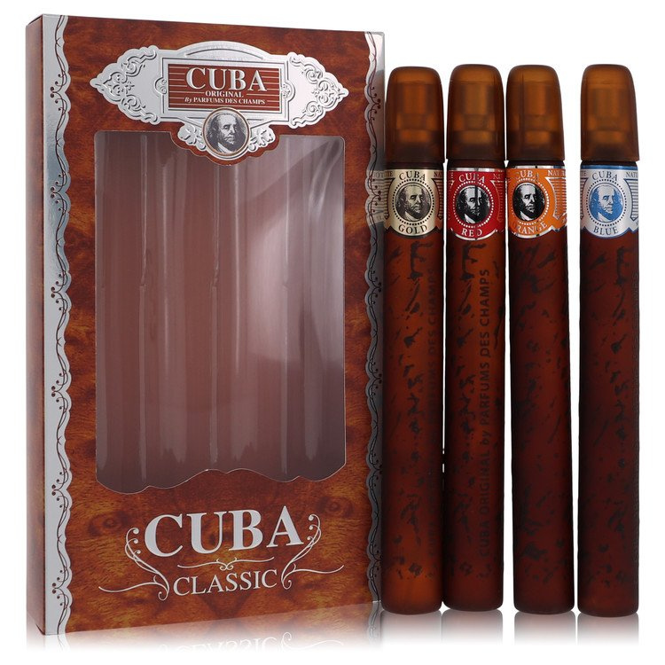 Cuba Orange by Fragluxe Gift Set - Cuba Variety Set includes All Four 1.15 oz Sprays