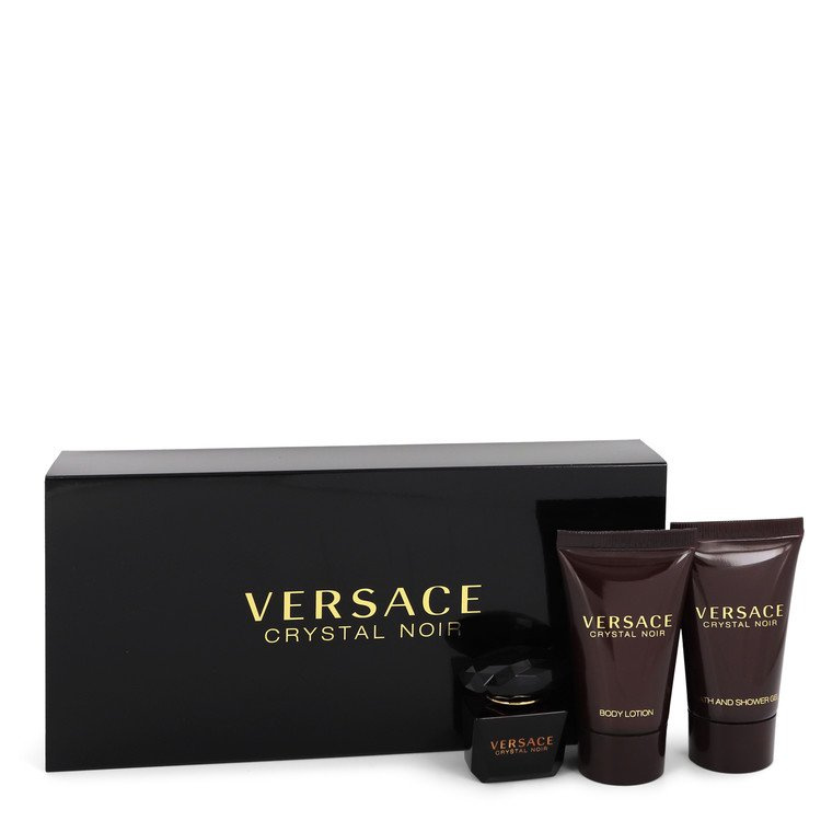 Crystal Noir by Versace Gift Set - .17 oz Mini EDT + .8 oz Shower Gel + .8 oz Body Lotion